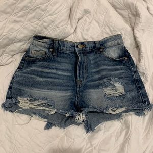 High rise Denim Jean Shorts